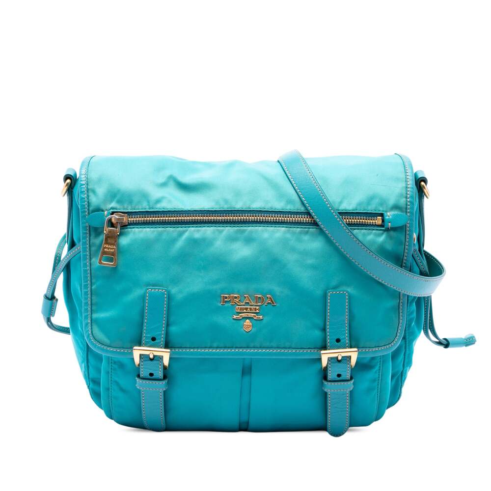 Prada Zip Buckle Messenger Bag Tessuto #376024P67B